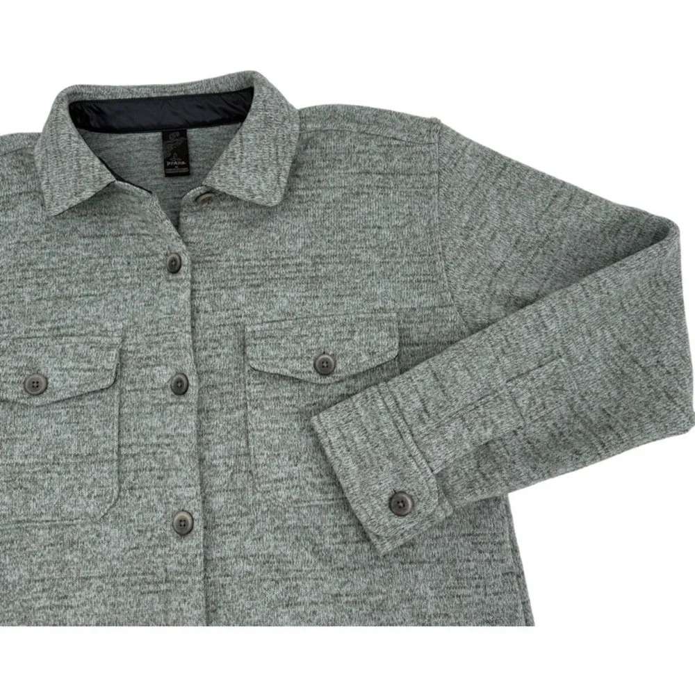 PRANA Medium Thermal Fleece Shacket Shirt Jacket Gorpcore‎ Utility Granola Girl